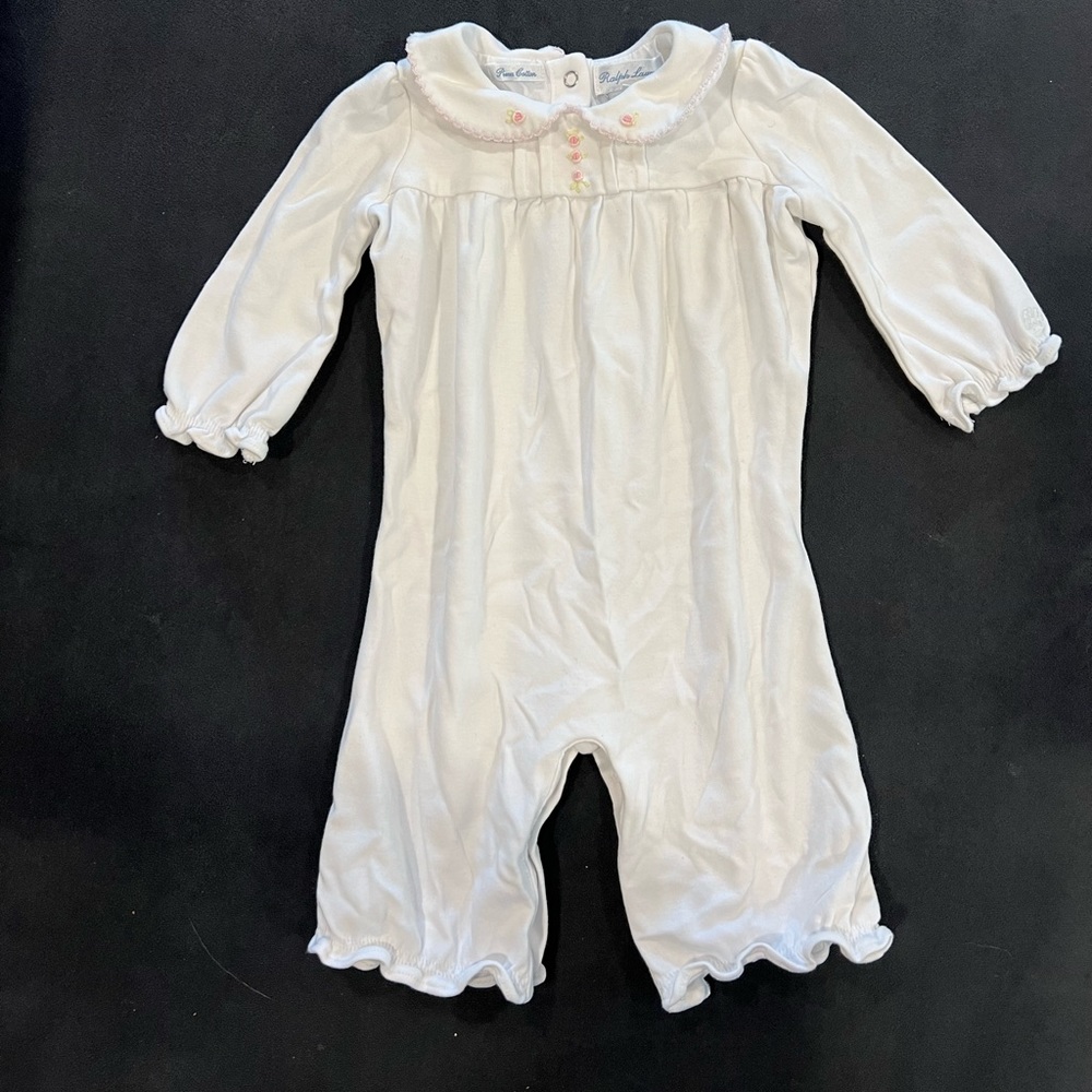 Ralph Lauren baby girl coverall in perfect condition. Pima cotton.
